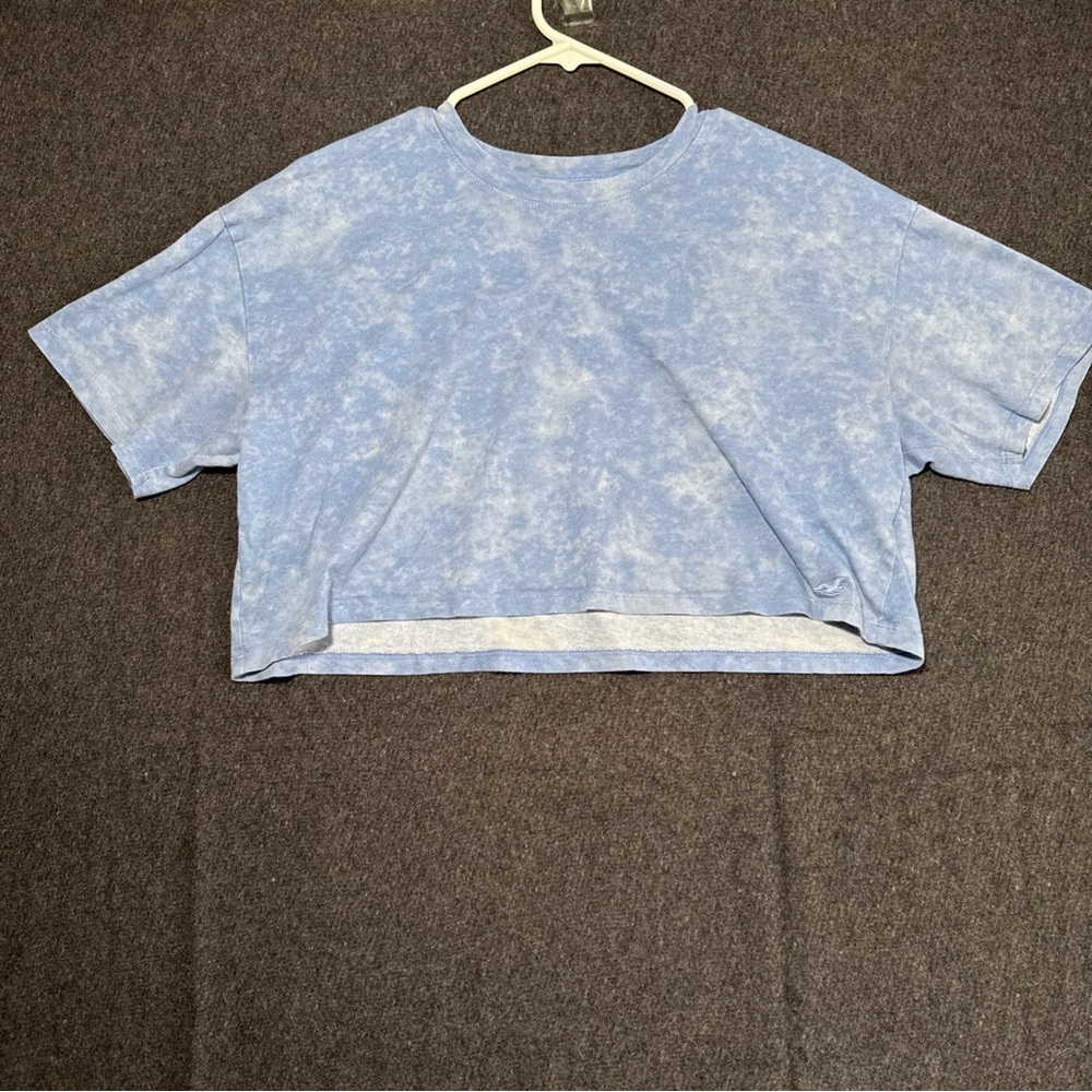 Hollister Womens Small Crop Top‎ Must Have Collection Tie Dye Short Sleeve Crew